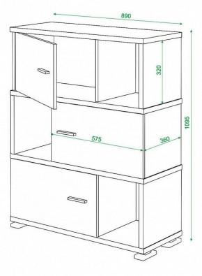 Тумба комбинированная Домино СБ-30/3 в Ижевске - izhevsk.mebel24.online | фото 3