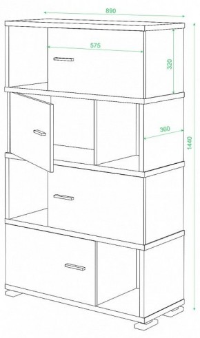 Тумба комбинированная Домино СБ-30/4 в Ижевске - izhevsk.mebel24.online | фото 2