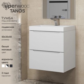 Тумба под раковину Uperwood Tanos 50 см, подвесная, белая матовая в Ижевске - izhevsk.mebel24.online | фото 6