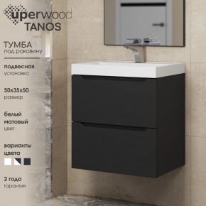 Тумба под раковину Uperwood Tanos 50 см, подвесная, черная матовая в Ижевске - izhevsk.mebel24.online | фото 4