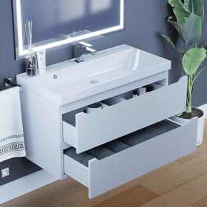 Тумба под раковину Uperwood Tanos 90 см, подвесная, белая матовая в Ижевске - izhevsk.mebel24.online | фото 4