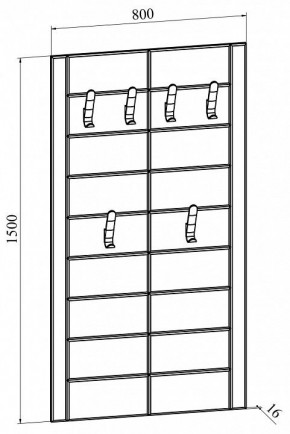 Вешалка настенная Изабель ИЗ-80 в Ижевске - izhevsk.mebel24.online | фото 2