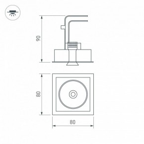 Встраиваемый светильник Arlight CL-SIMPLE-S80x80-9W Day4000 (BK, 45 deg) 026875 в Ижевске - izhevsk.mebel24.online | фото 9